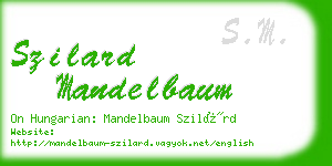 szilard mandelbaum business card